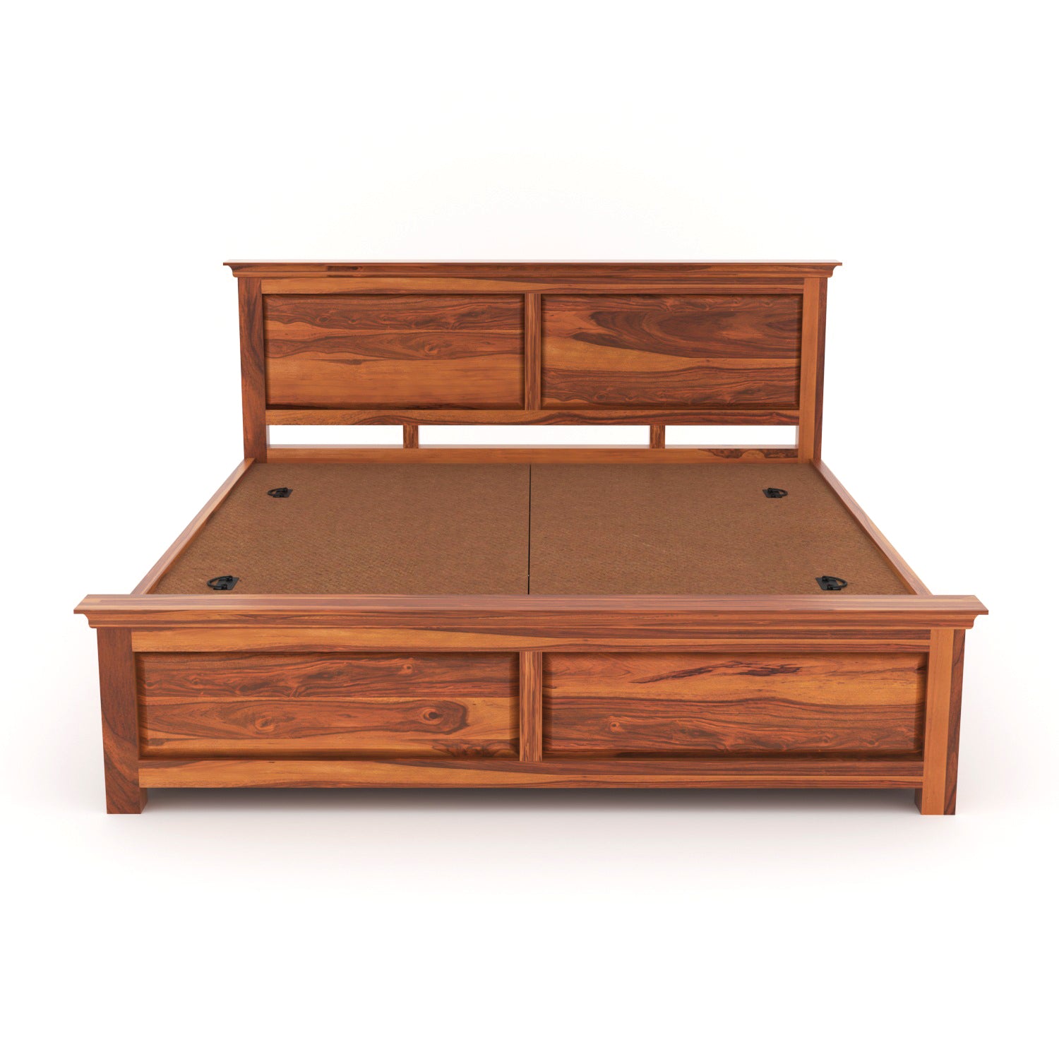 Cyrvion Solid Sheesham Wood King Size Bed