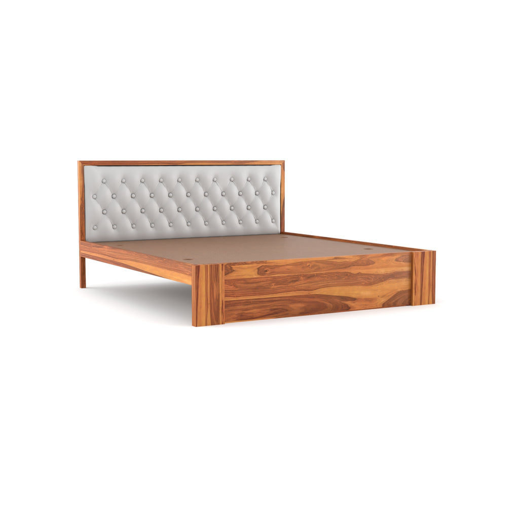 Solid Sheesham Wood queen size Bed without storage