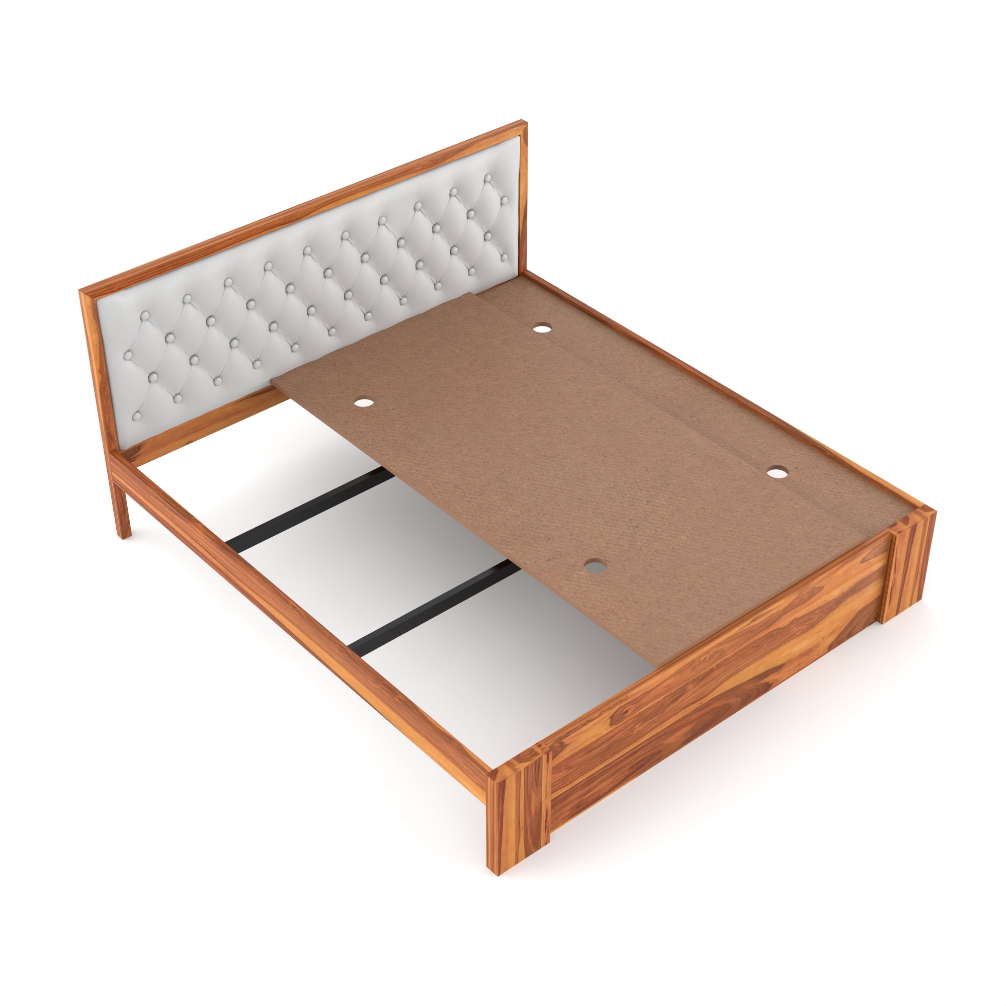 Solid Sheesham Wood queen size Bed without storage