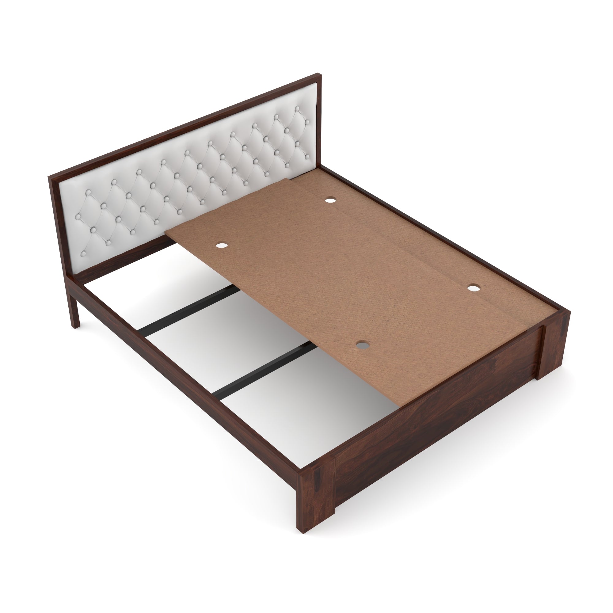 Solid Sheesham Wood queen size Bed without storage