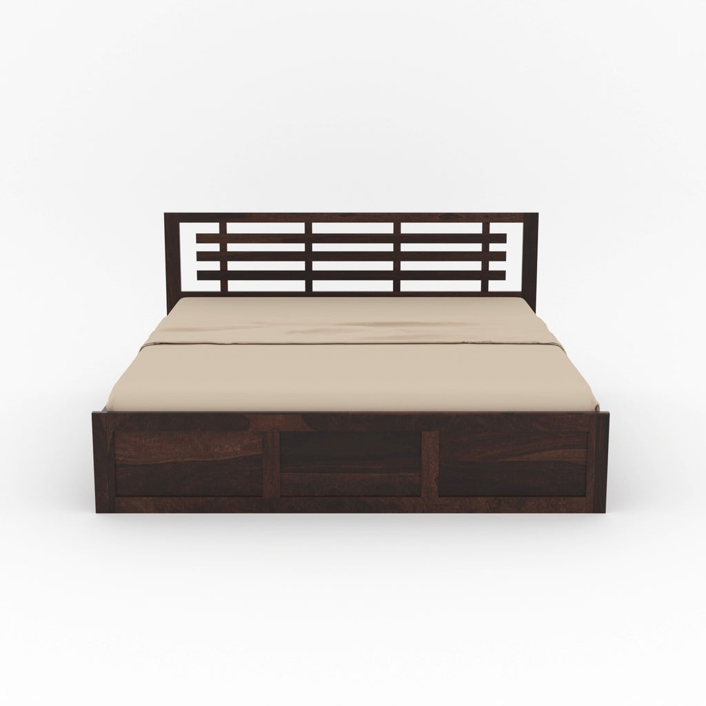 Elythrac Sheesham Wood Queen Size Bed