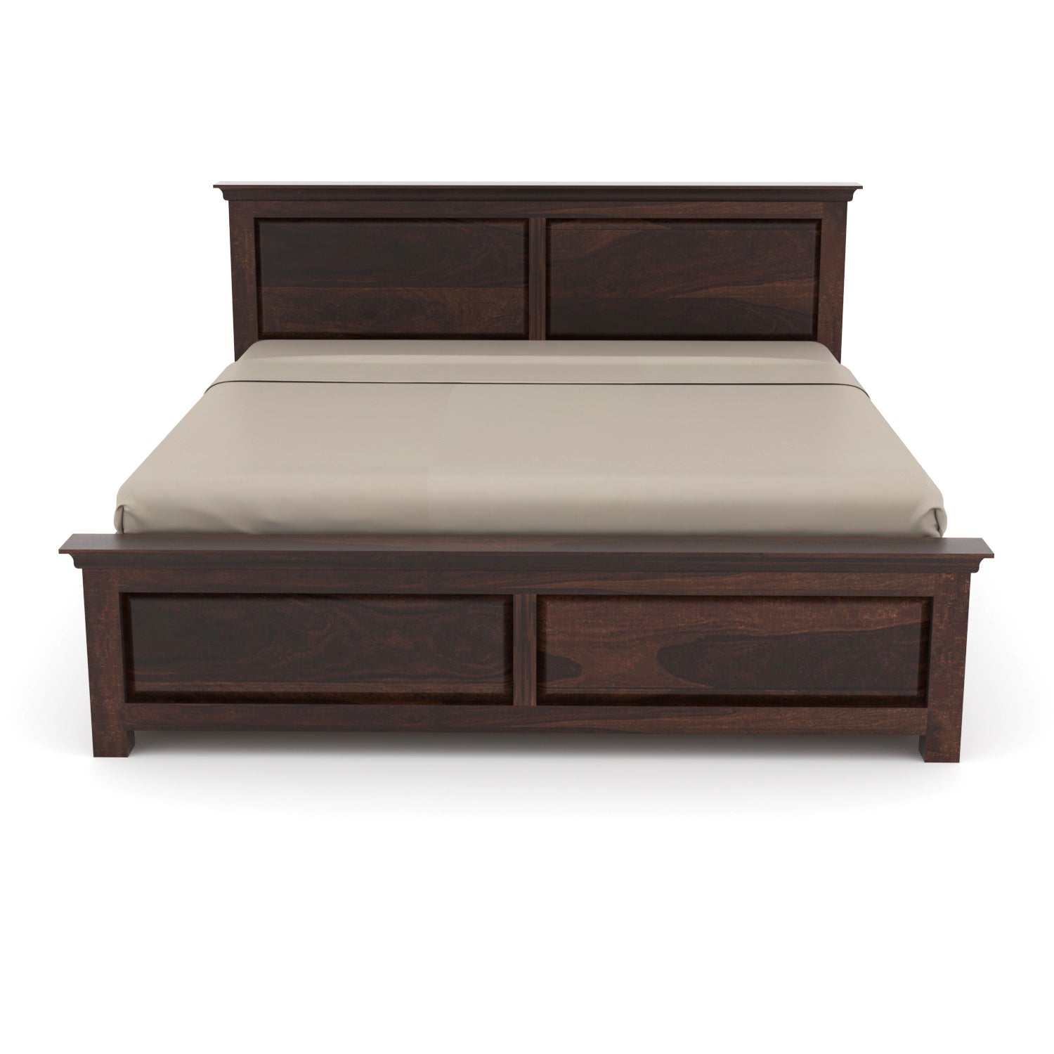 Cyrvion Solid Sheesham Wood King Size Bed