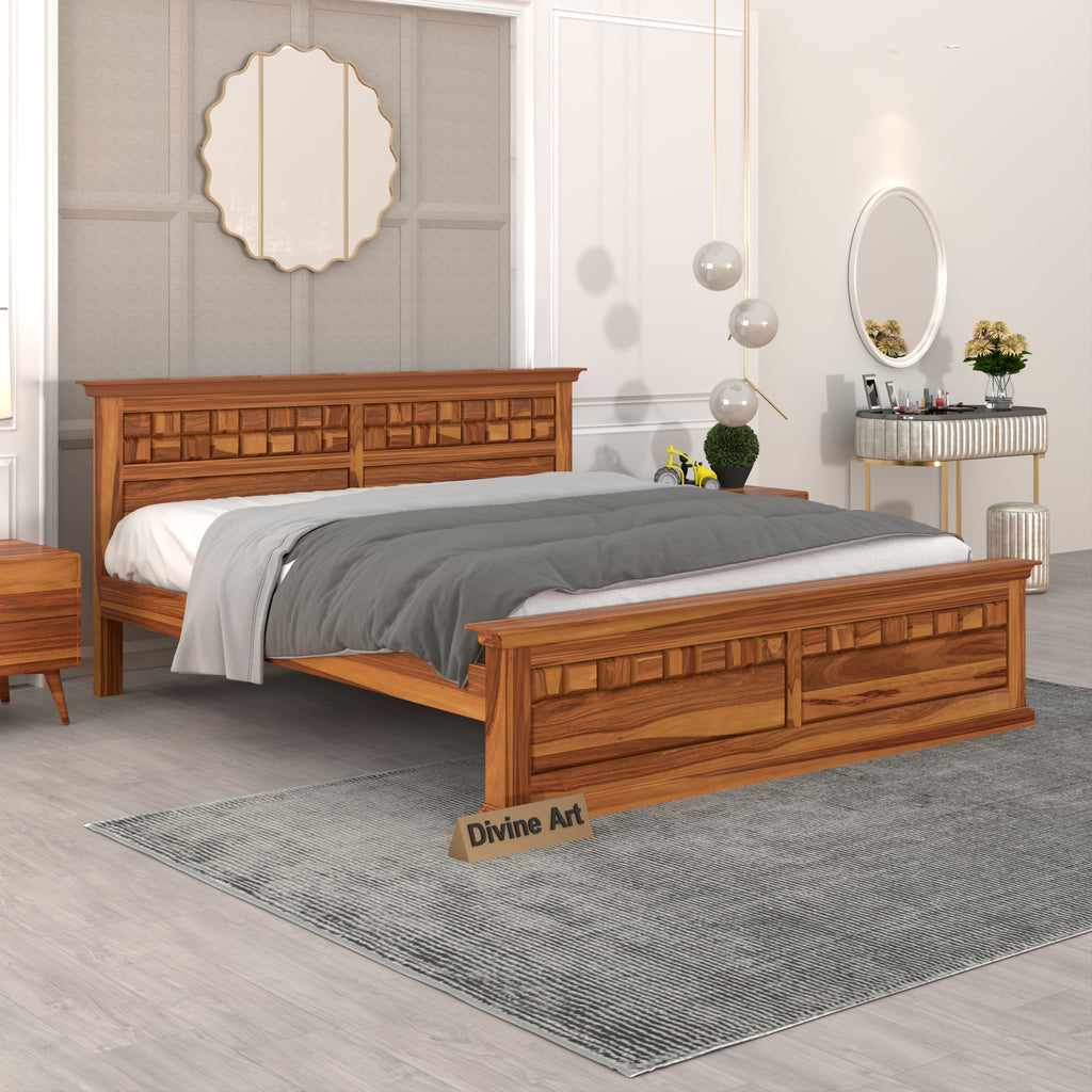 Solid Sheesham Wood king size Bed