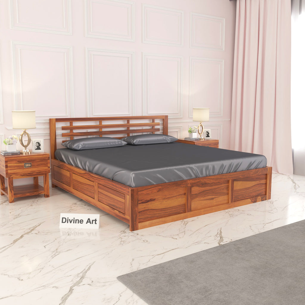 Pyralis Sheesham Wood King Size Bed