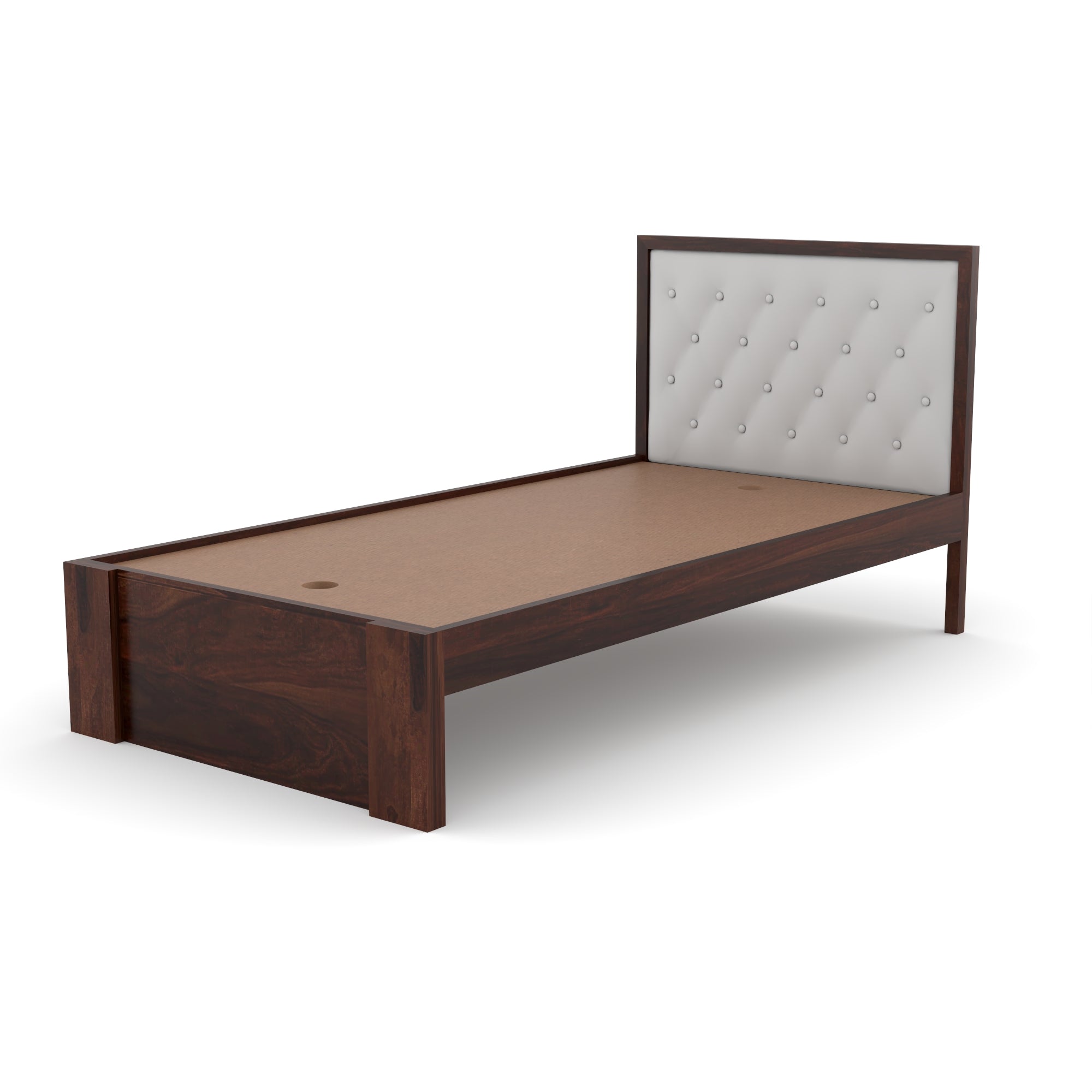 Solid Sheesham Wood Single Bed without storage