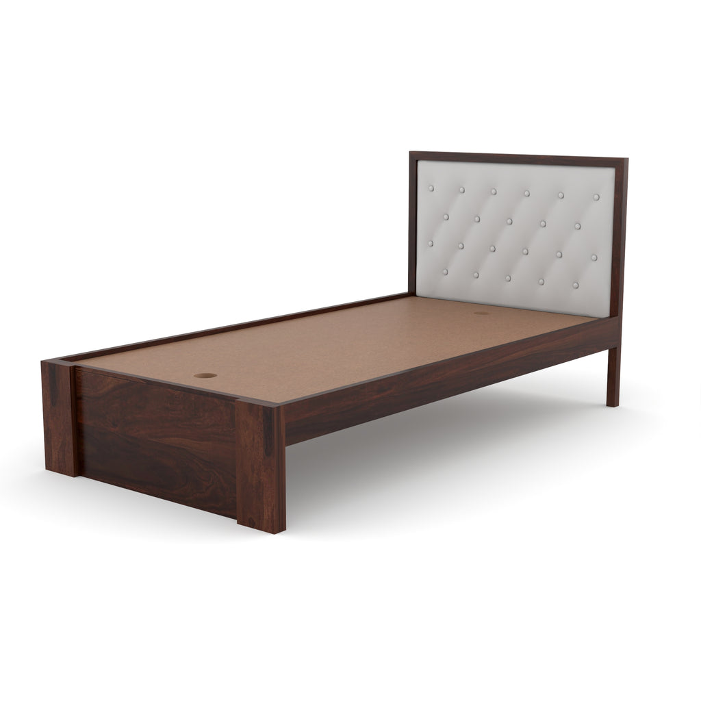 Solid Sheesham Wood Single Bed without storage