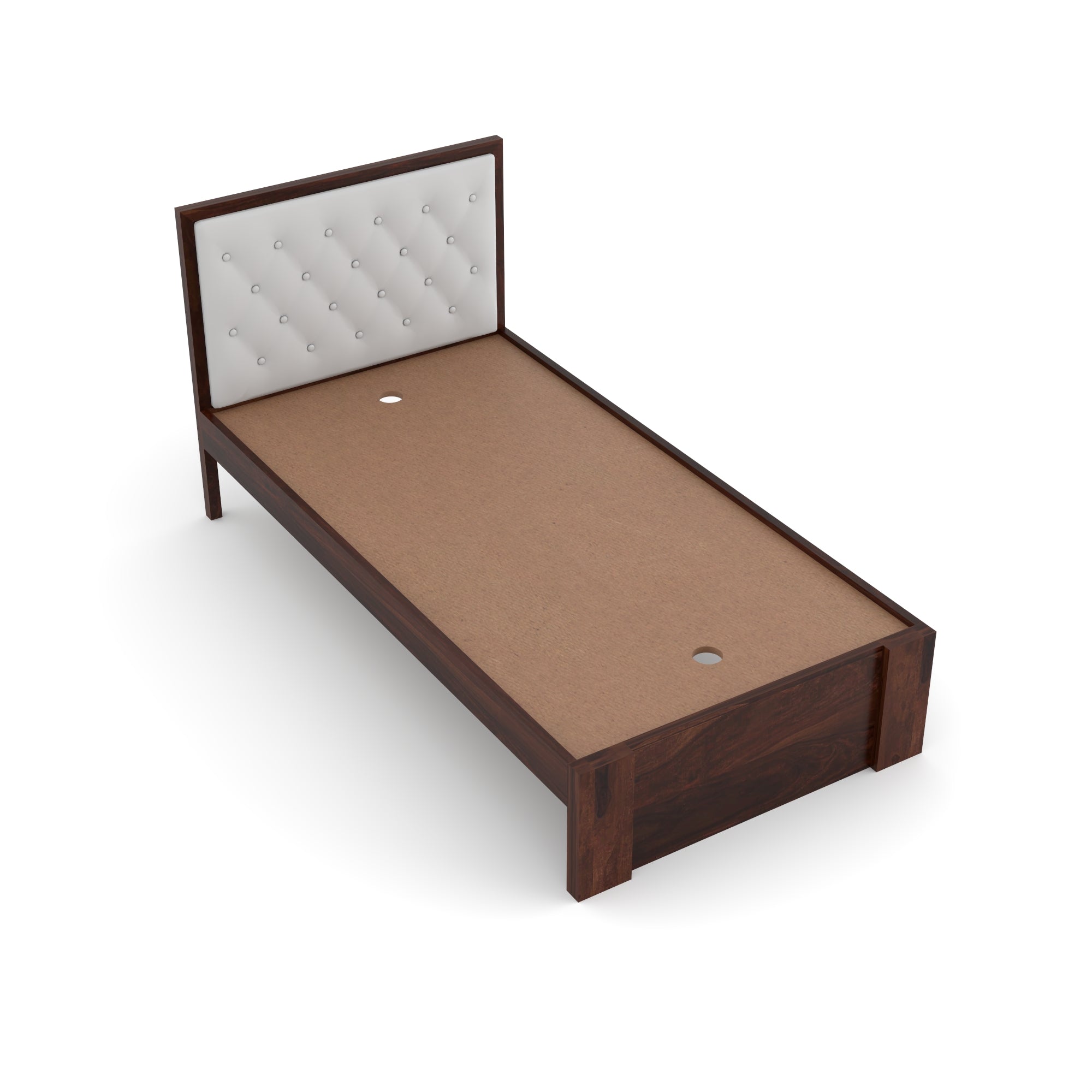 Solid Sheesham Wood Single Bed without storage