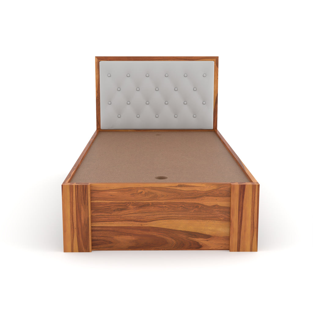 Solid Sheesham Wood Single Bed without storage
