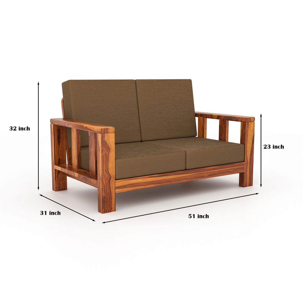Premium Solid Sheesham Wood 6 Seater Wooden Sofa Set (3+2+1)