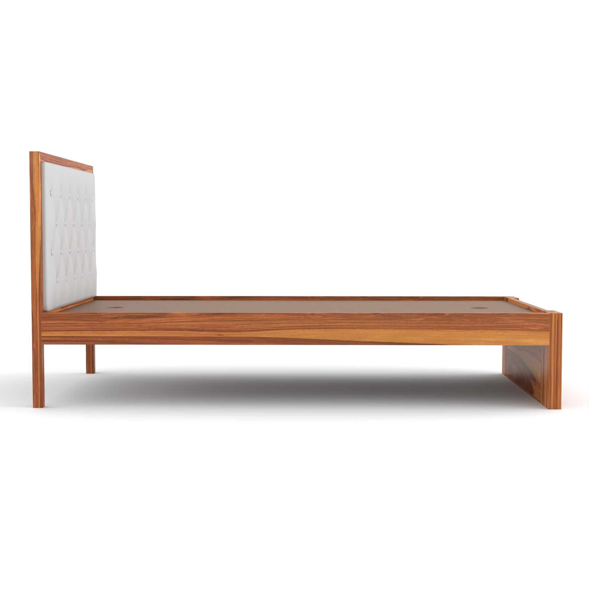 Solid Sheesham Wood Single Bed without storage