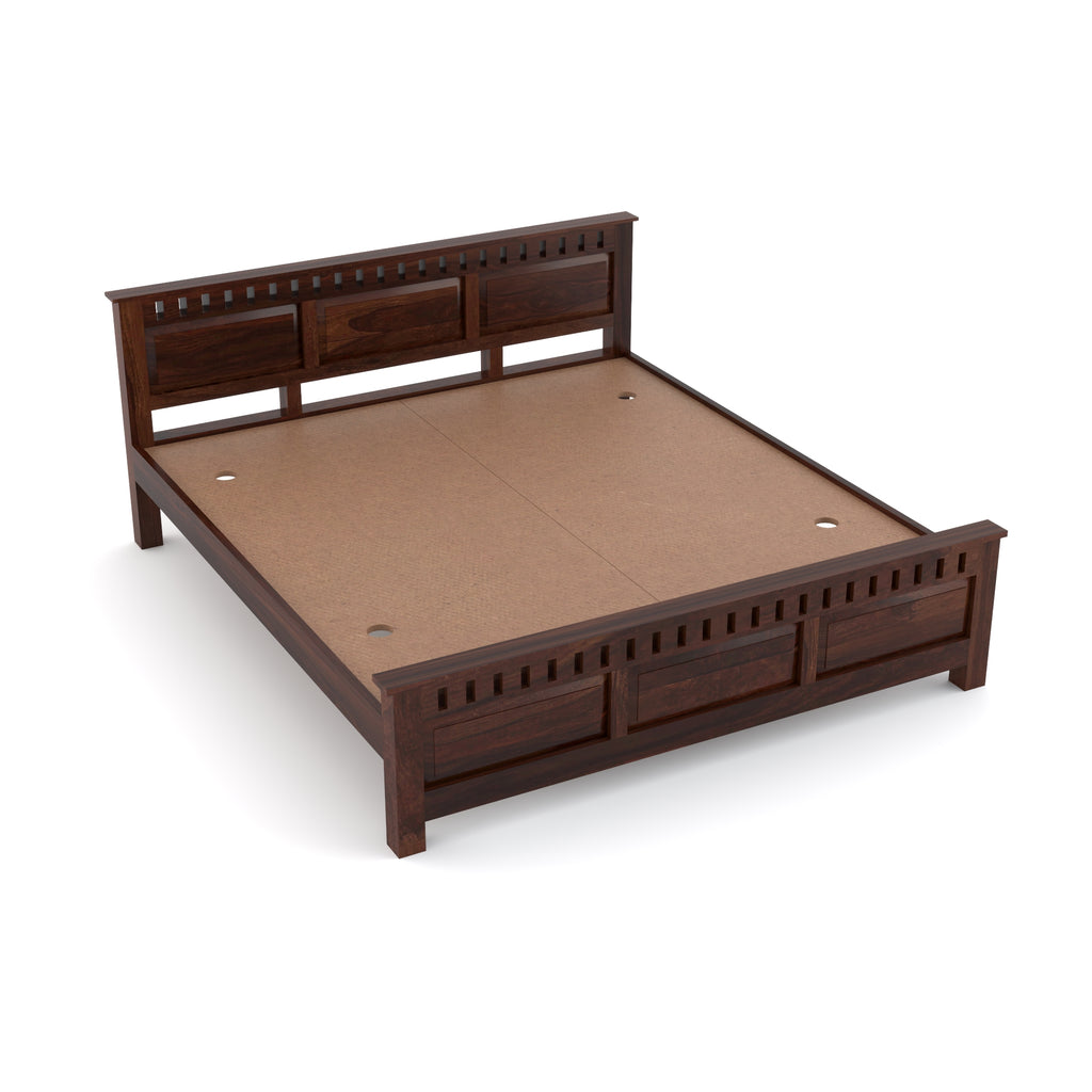 Solid Sheesham Wood king size Bed without storage