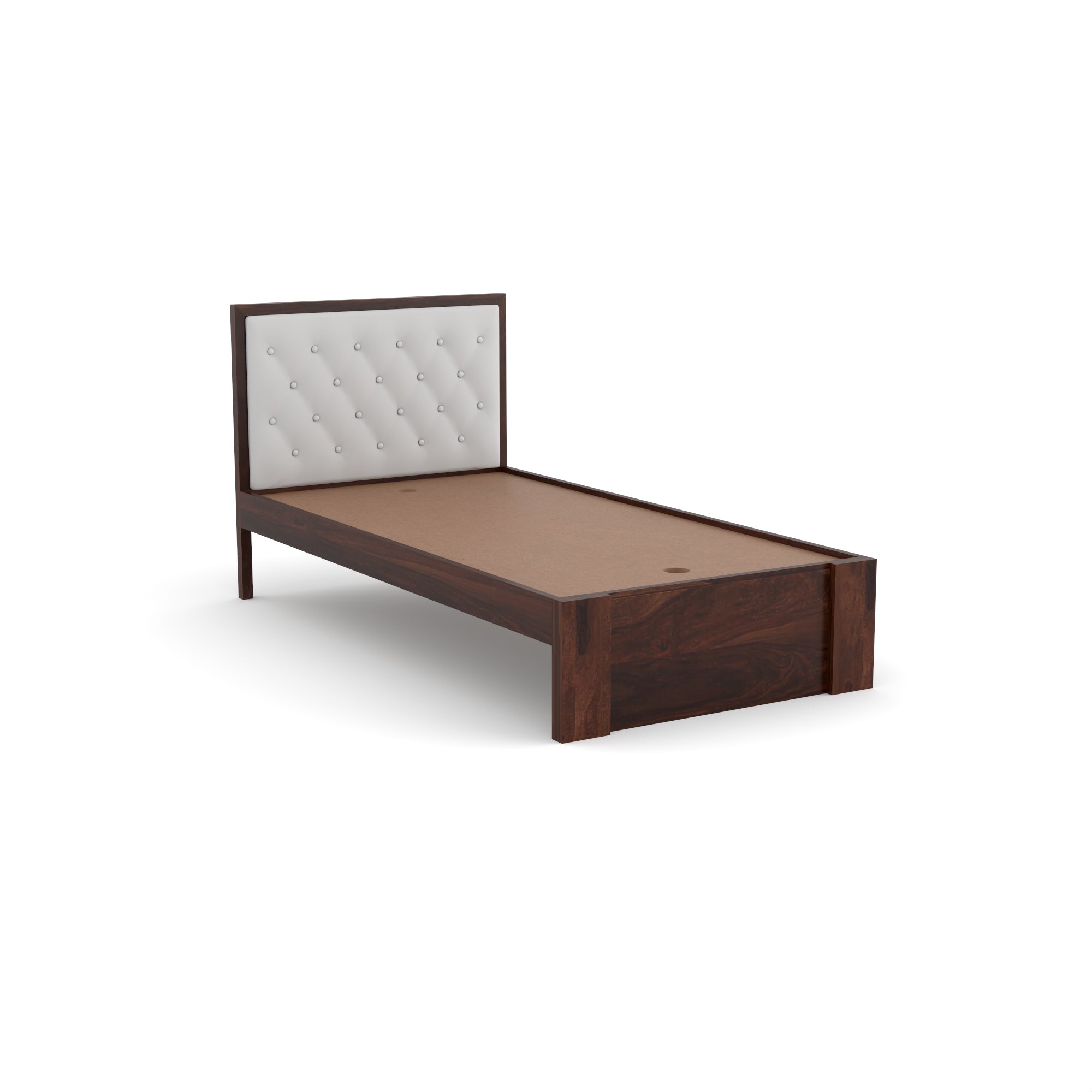 Solid Sheesham Wood Single Bed without storage