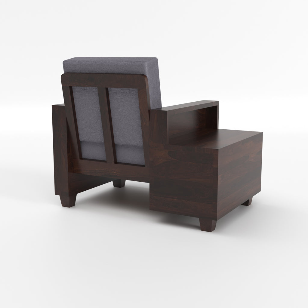 Solid Sheesham Wood 3+1+1 Sofa Set with Side Drawers | 3 Years Warranty