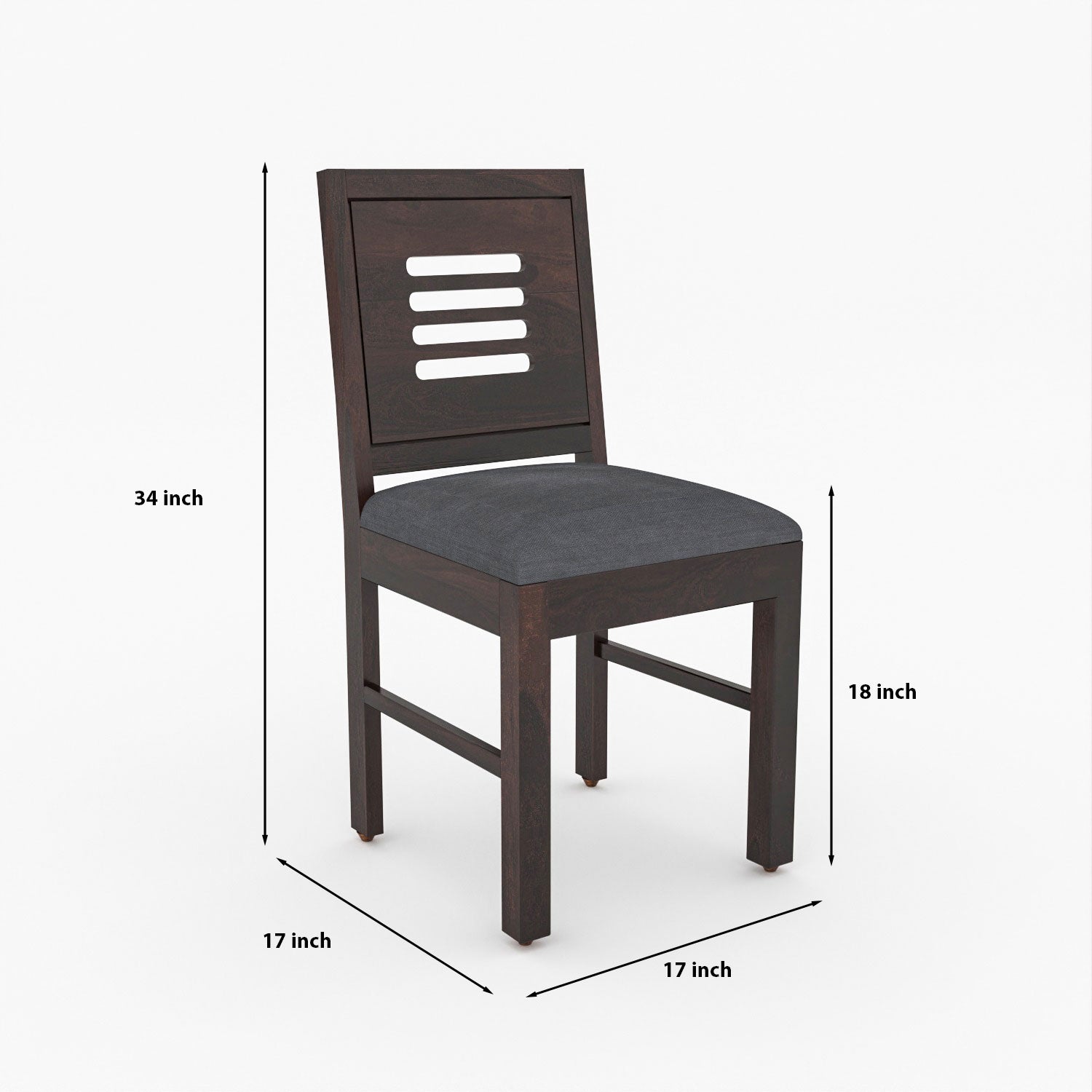 Arvion 4 Seater Round Solid Wood Glass Top Dining Table Set