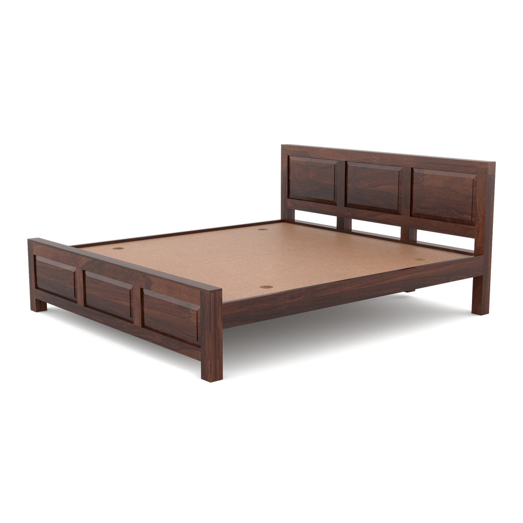Solid Sheesham Wood Queen size Bed  without storage