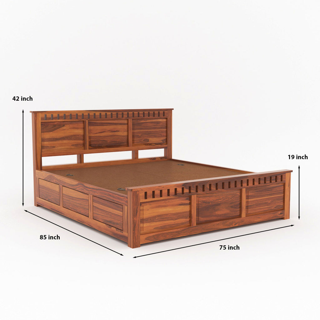 Trivion Sheesham Wood King Size Bed