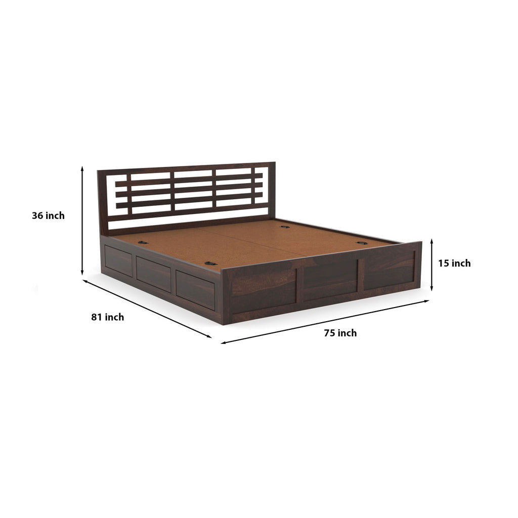 Pyralis Sheesham Wood King Size Bed