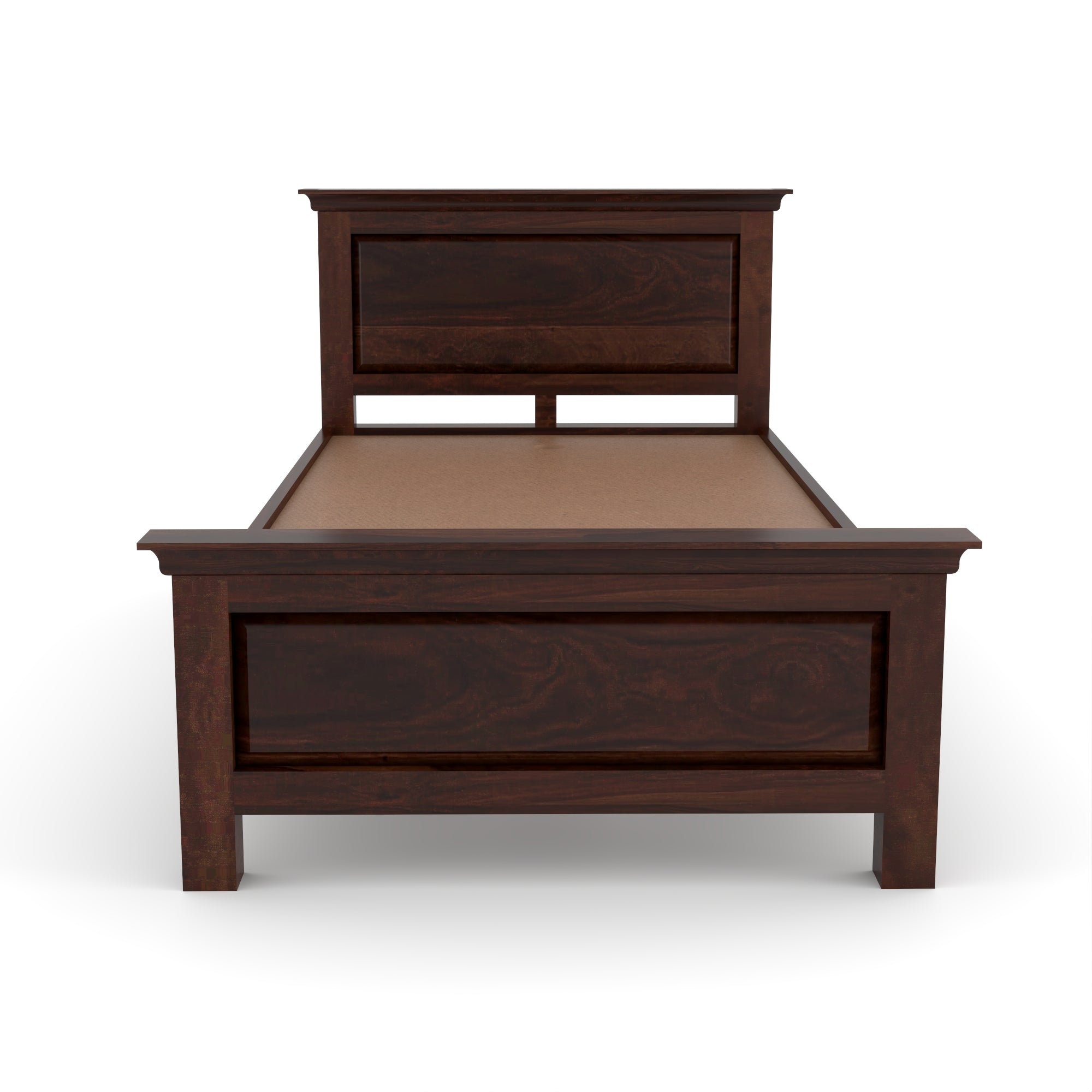 Solid Sheesham Wood Single Bed without storage