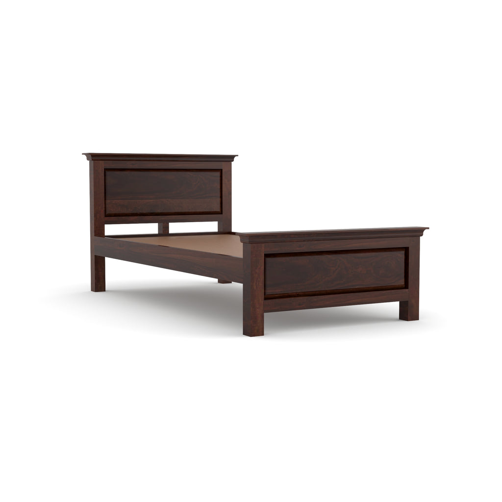 Solid Sheesham Wood Single Bed without storage