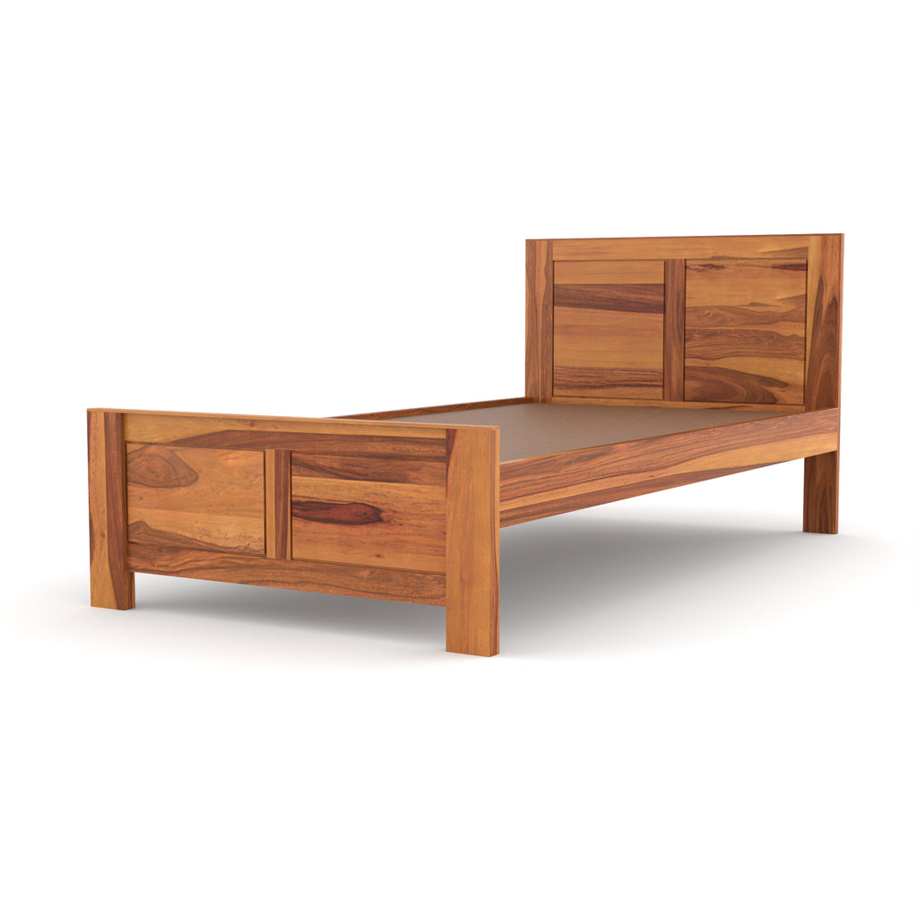 Solid Sheesham Single Bed for Home