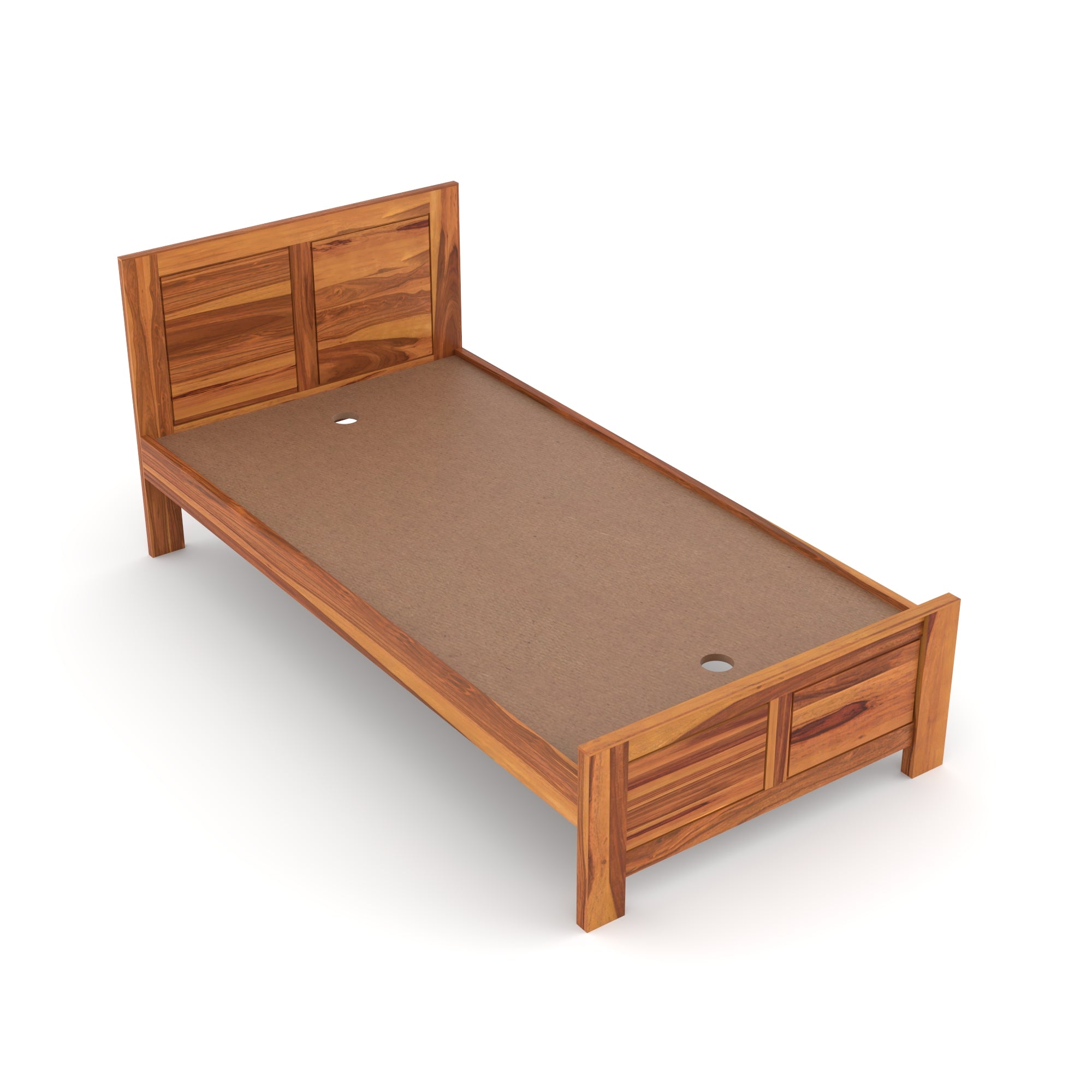 Solid Sheesham Wood Bed for Modern Bedroom – Queen Size