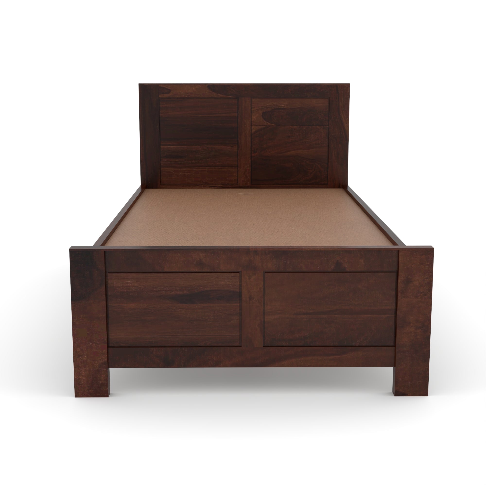 Solid Sheesham Wood Bed for Modern Bedroom – Queen Size