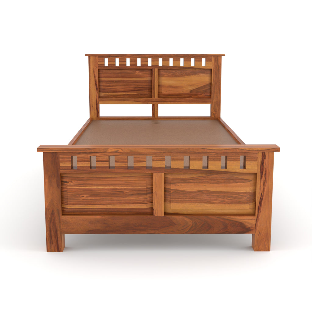 Solid Sheesham Wood Bed without storage