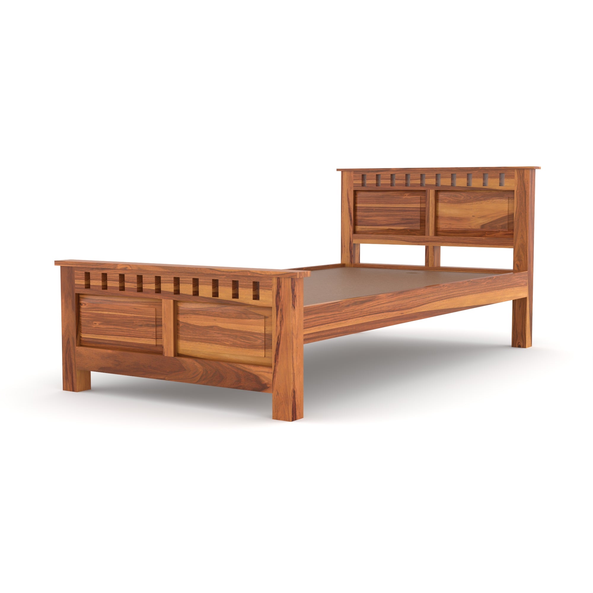 Solid Sheesham Wood Bed without storage