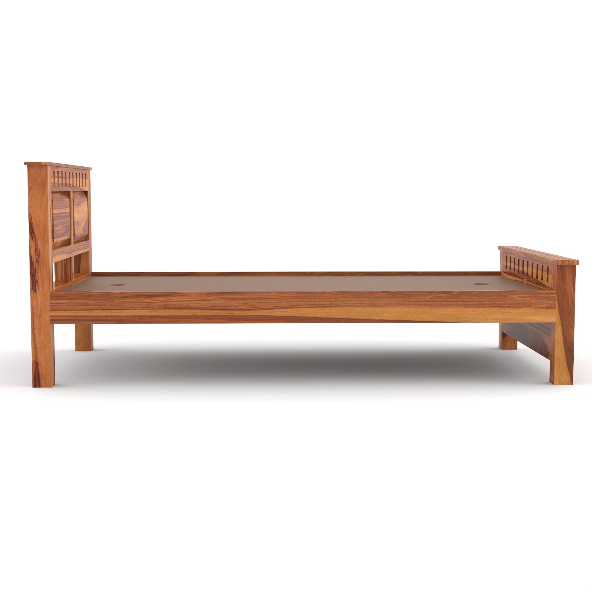 Solid Sheesham Wood Bed without storage