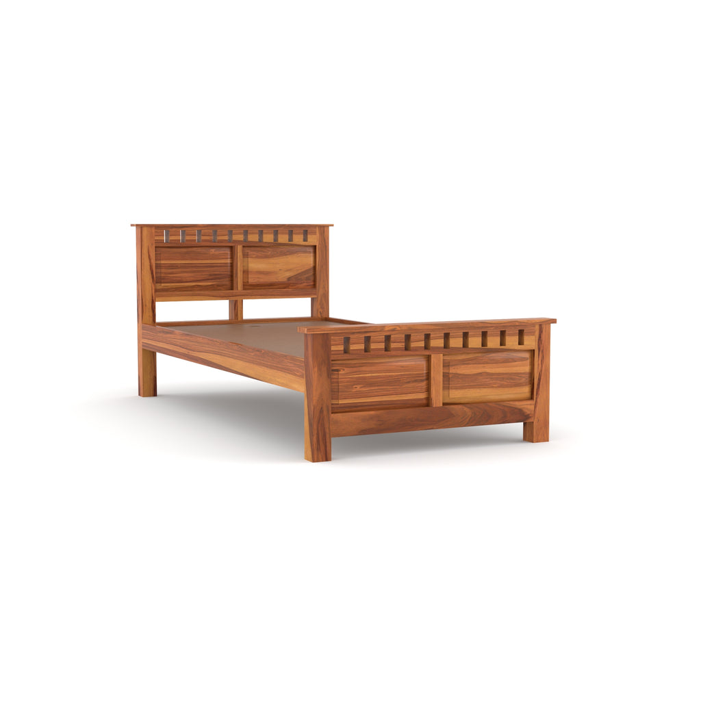 Solid Sheesham Wood Bed without storage