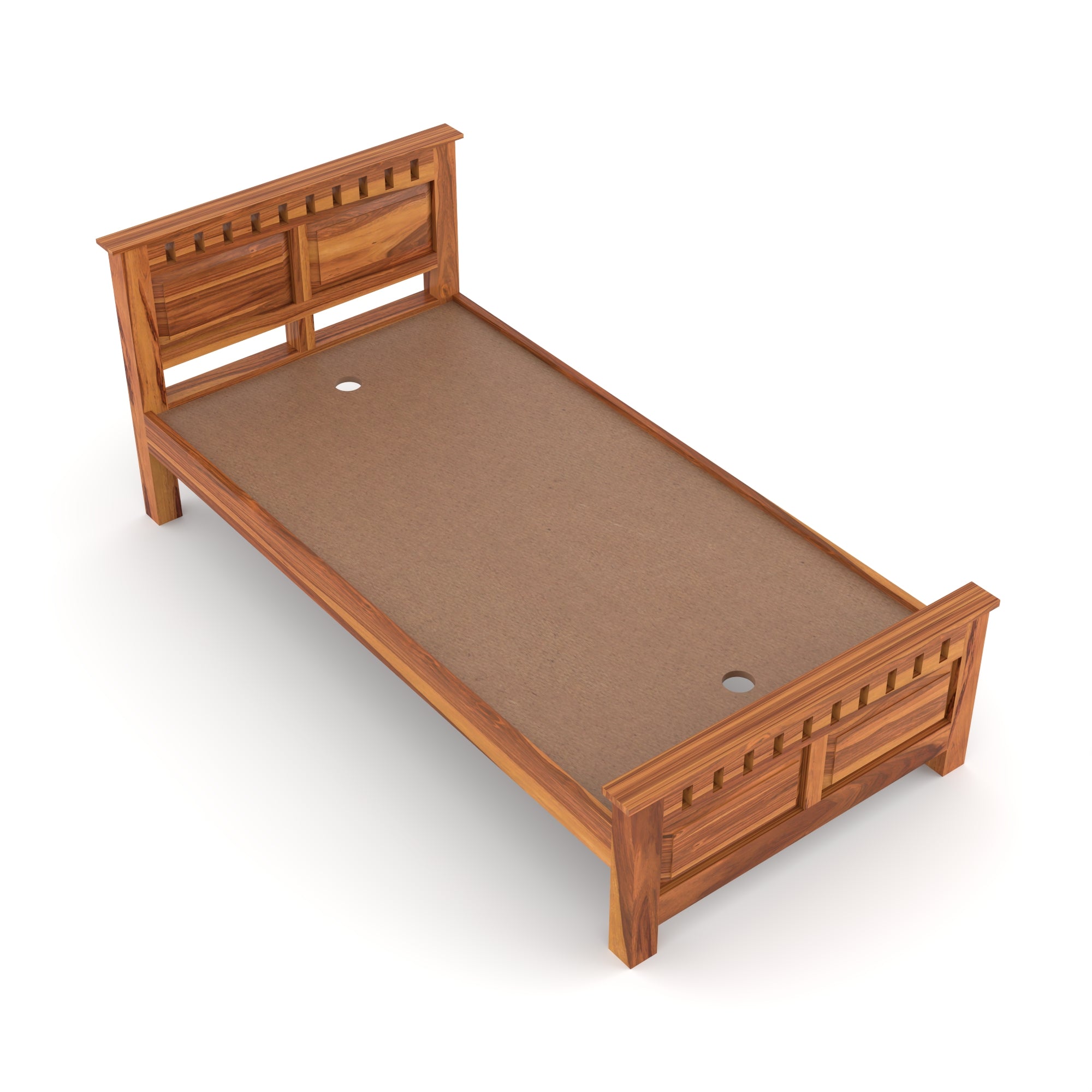 Solid Sheesham Wood Bed without storage