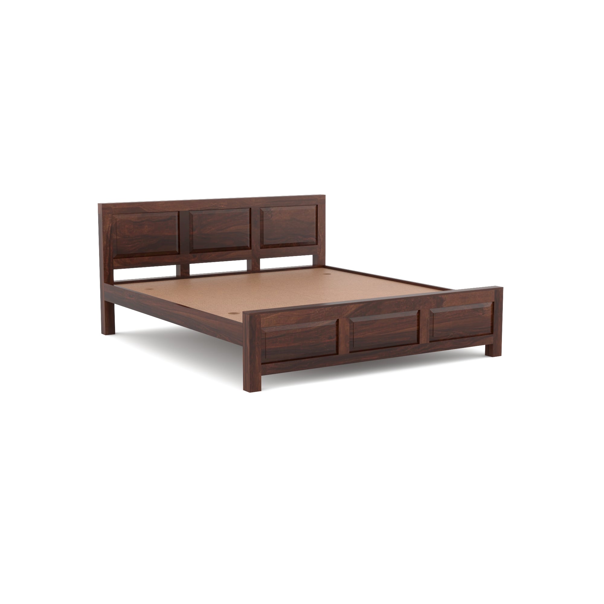 Solid Sheesham Wood Queen size Bed  without storage