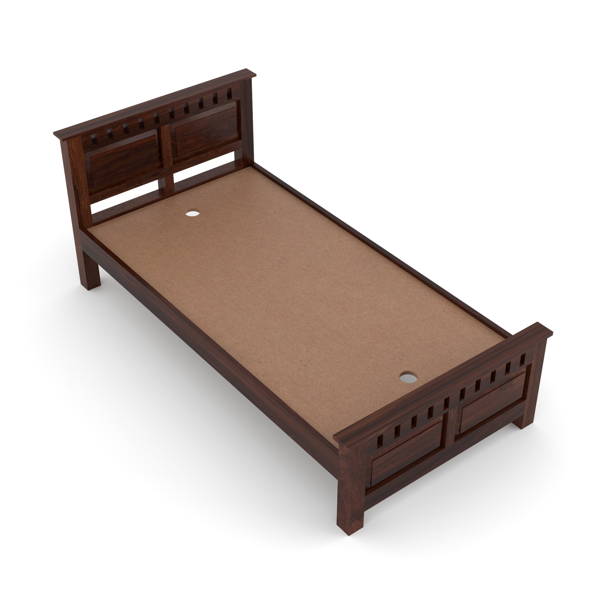 Solid Sheesham Wood Bed without storage