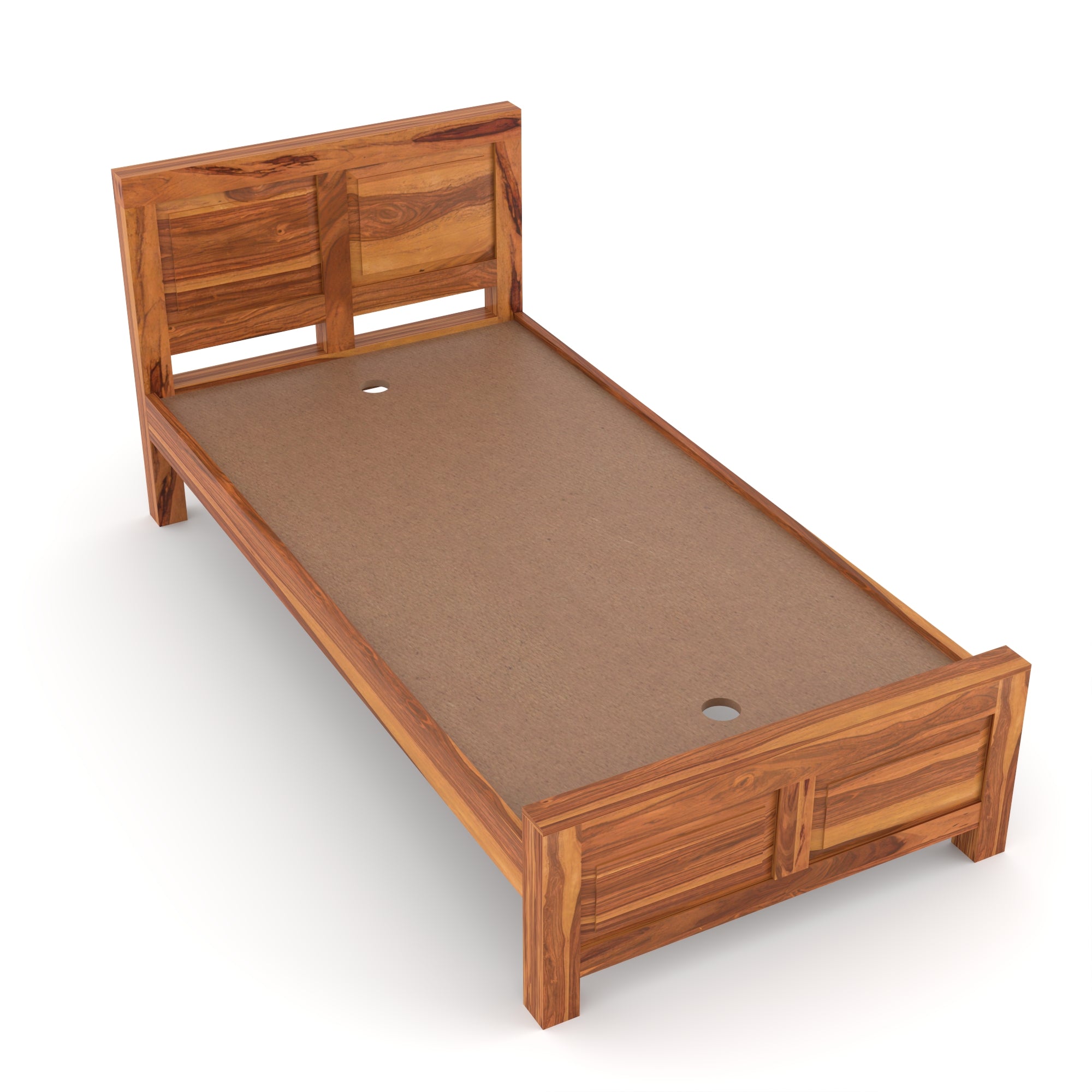 Solid Sheesham Wood Single Bed