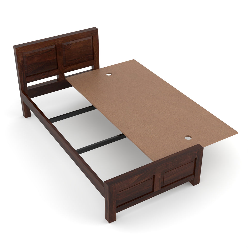 Solid Sheesham Wood Single Bed