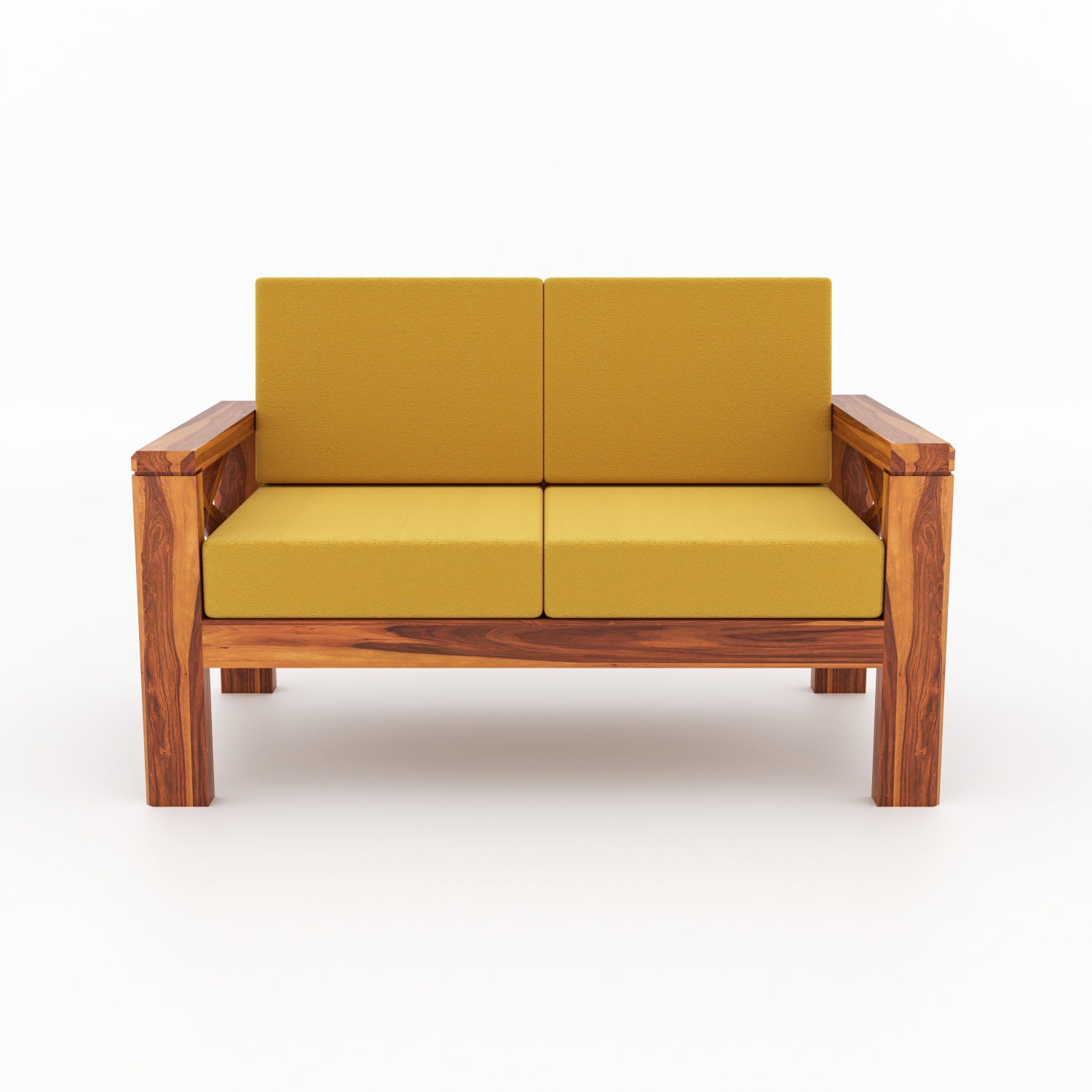 Lumora Sheesham Wood 4 Seater Sofa Set | Natural Finish