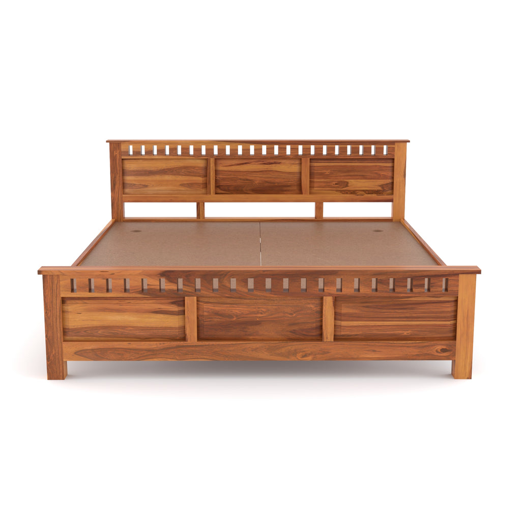 Solid Sheesham Wood king size Bed without storage