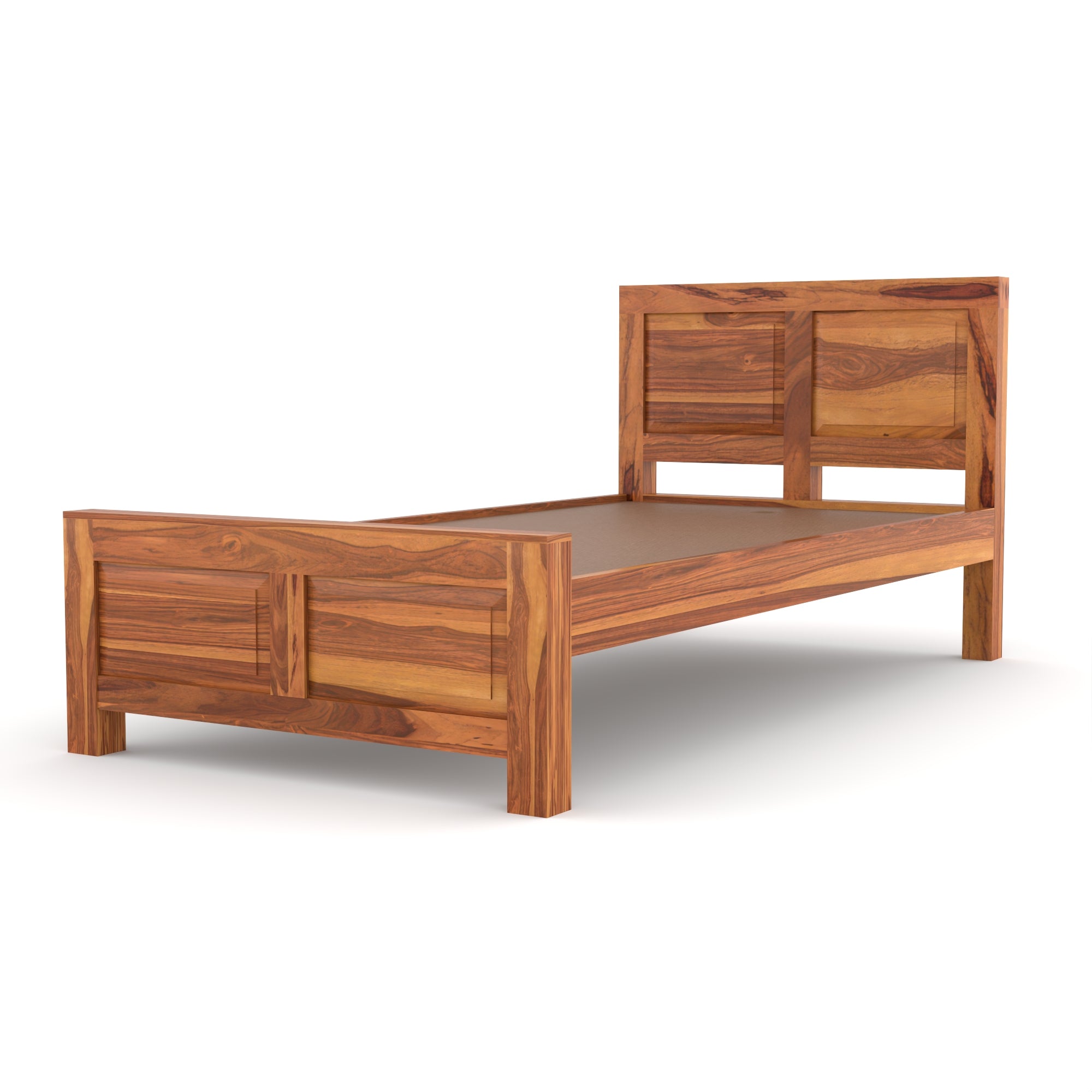 Solid Sheesham Wood Single Bed
