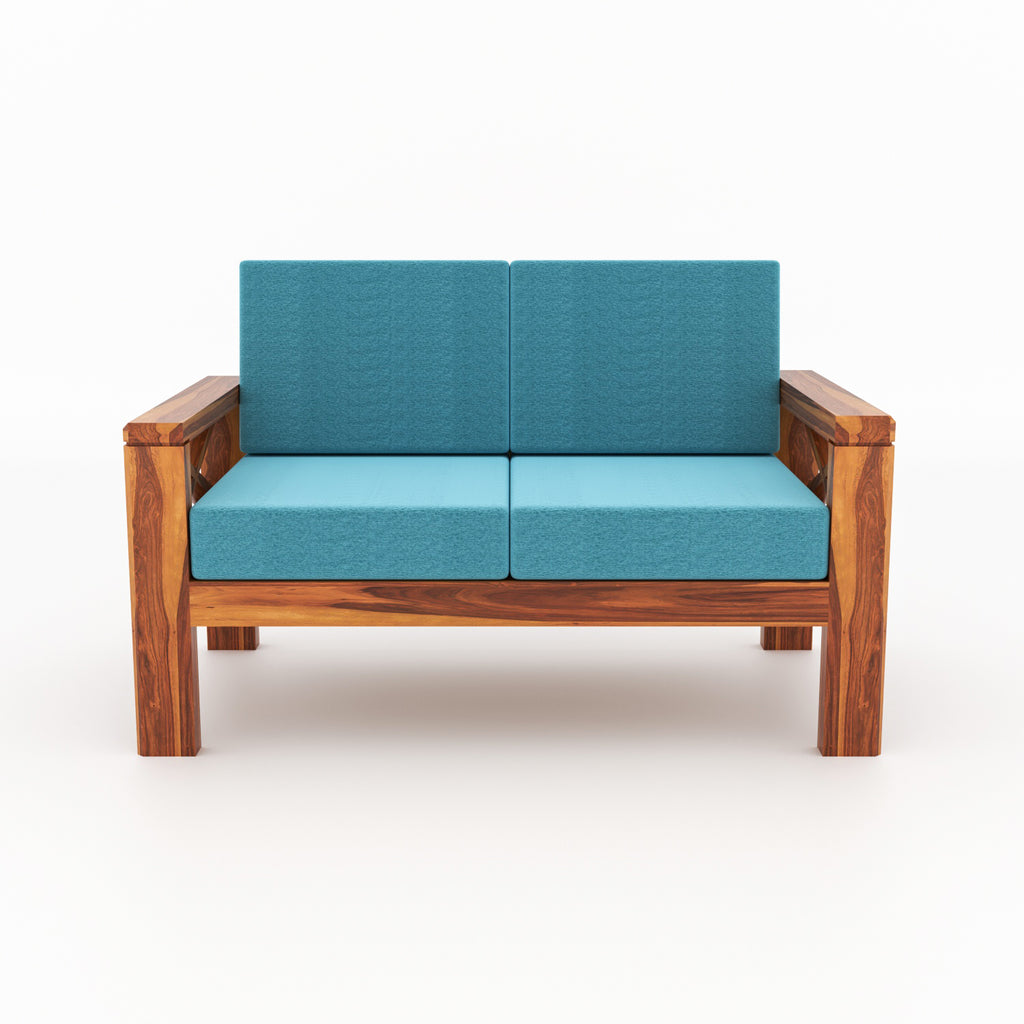 Moscow Solid Wood 7 Seater Sofa Set | Natural Finish