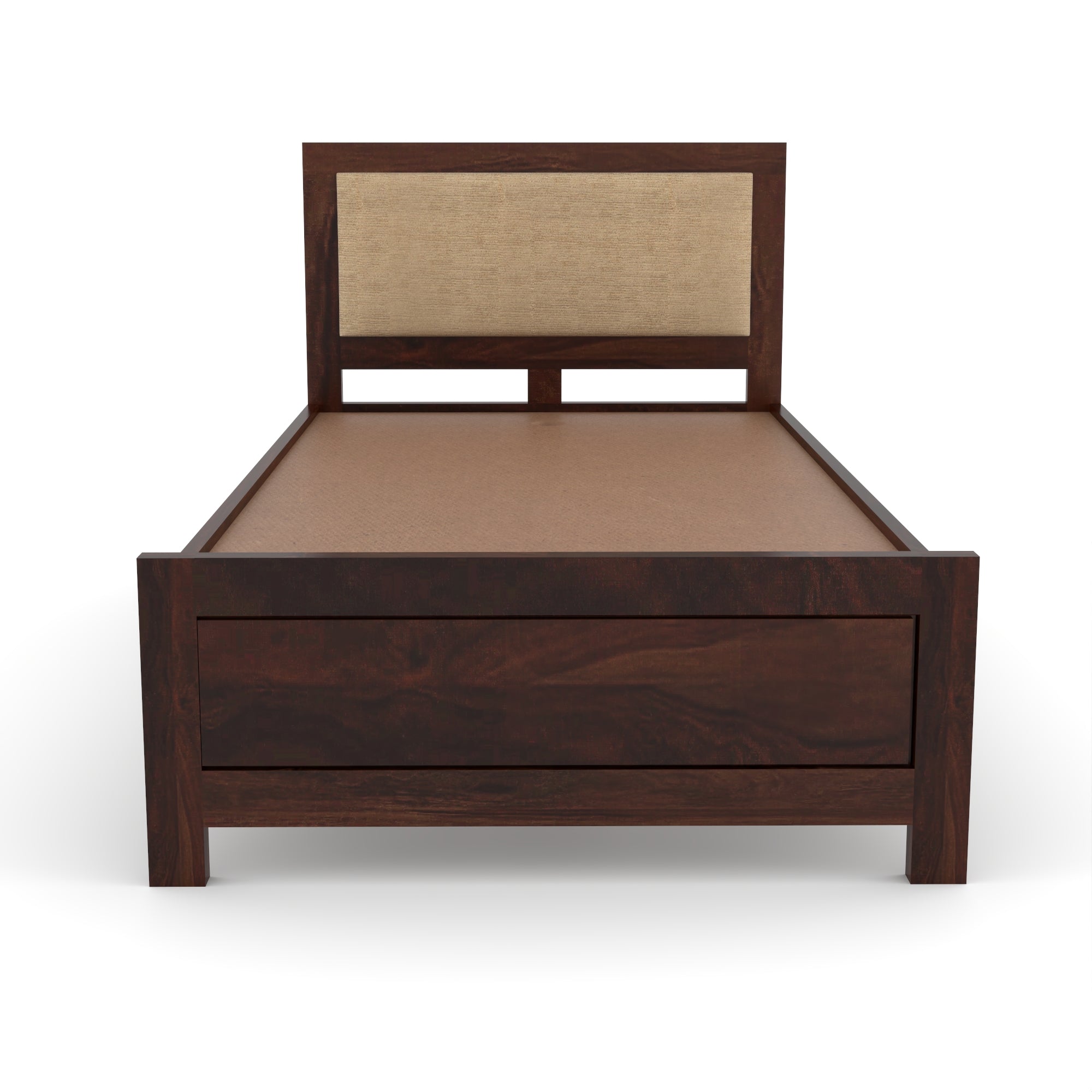 Solid Sheesham Wood Single Bed without storage