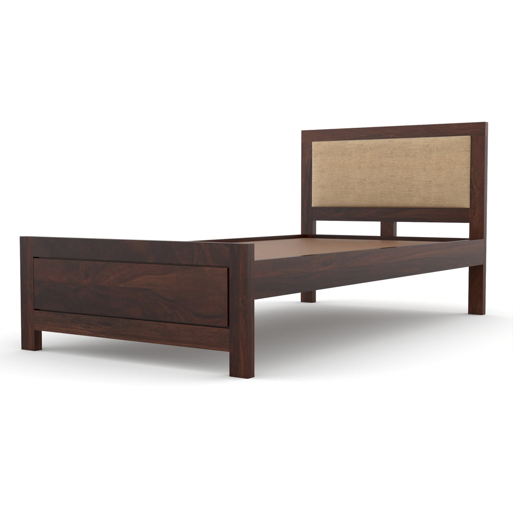 Solid Sheesham Wood Single Bed without storage