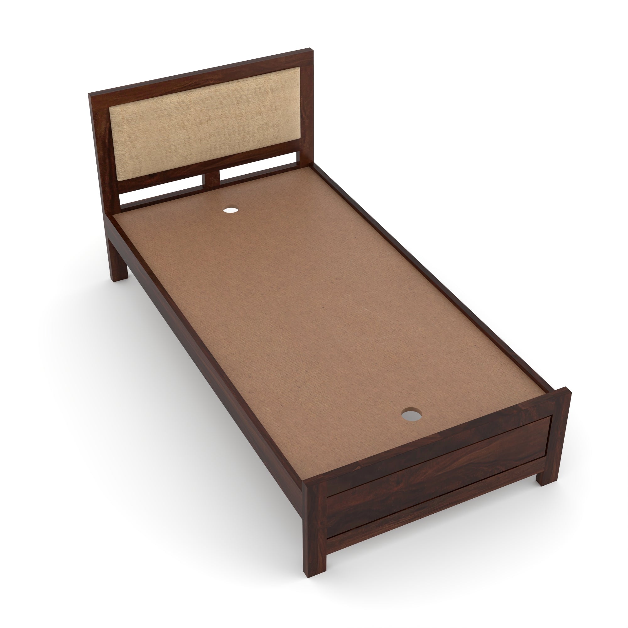 Solid Sheesham Wood Single Bed without storage