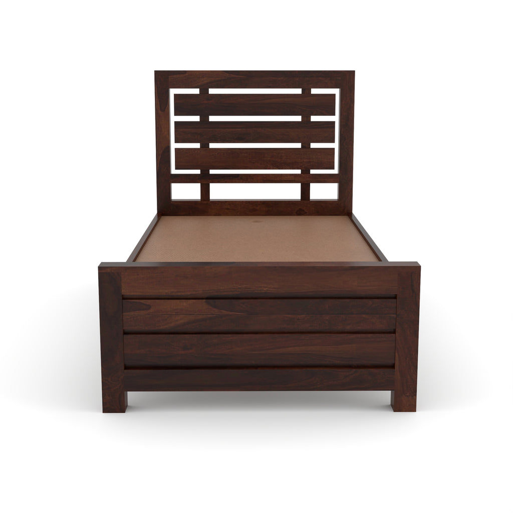 Solid Sheesham Wood Single Bed without storage