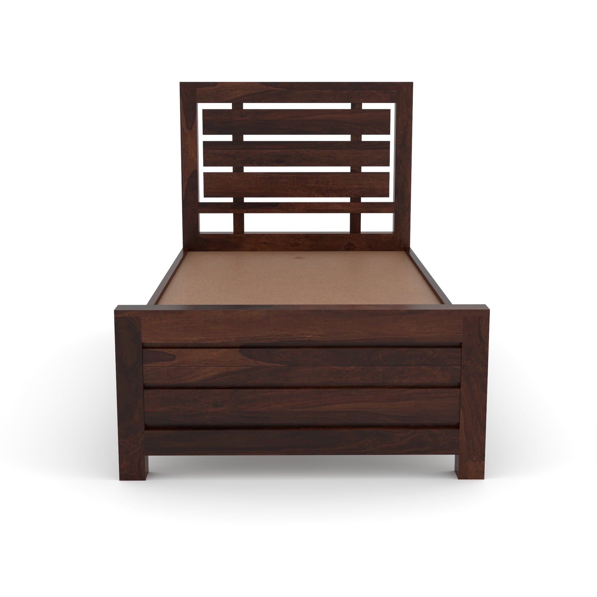 Solid Sheesham Wood Single Bed without storage