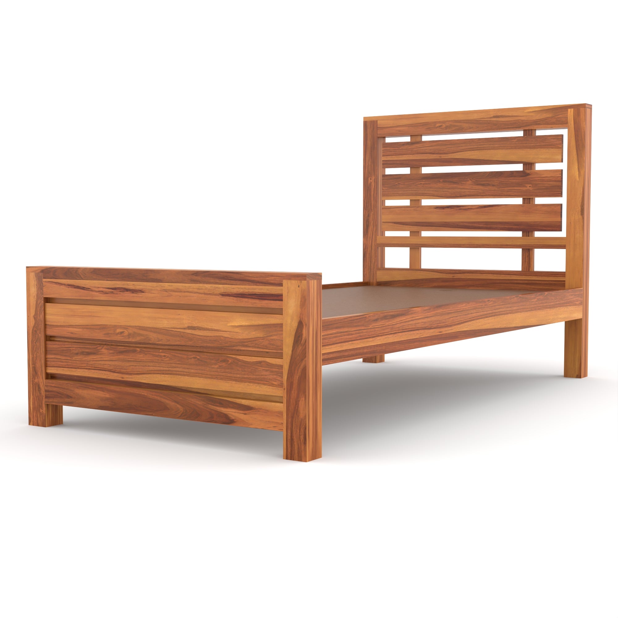 Solid Sheesham Wood Single Bed