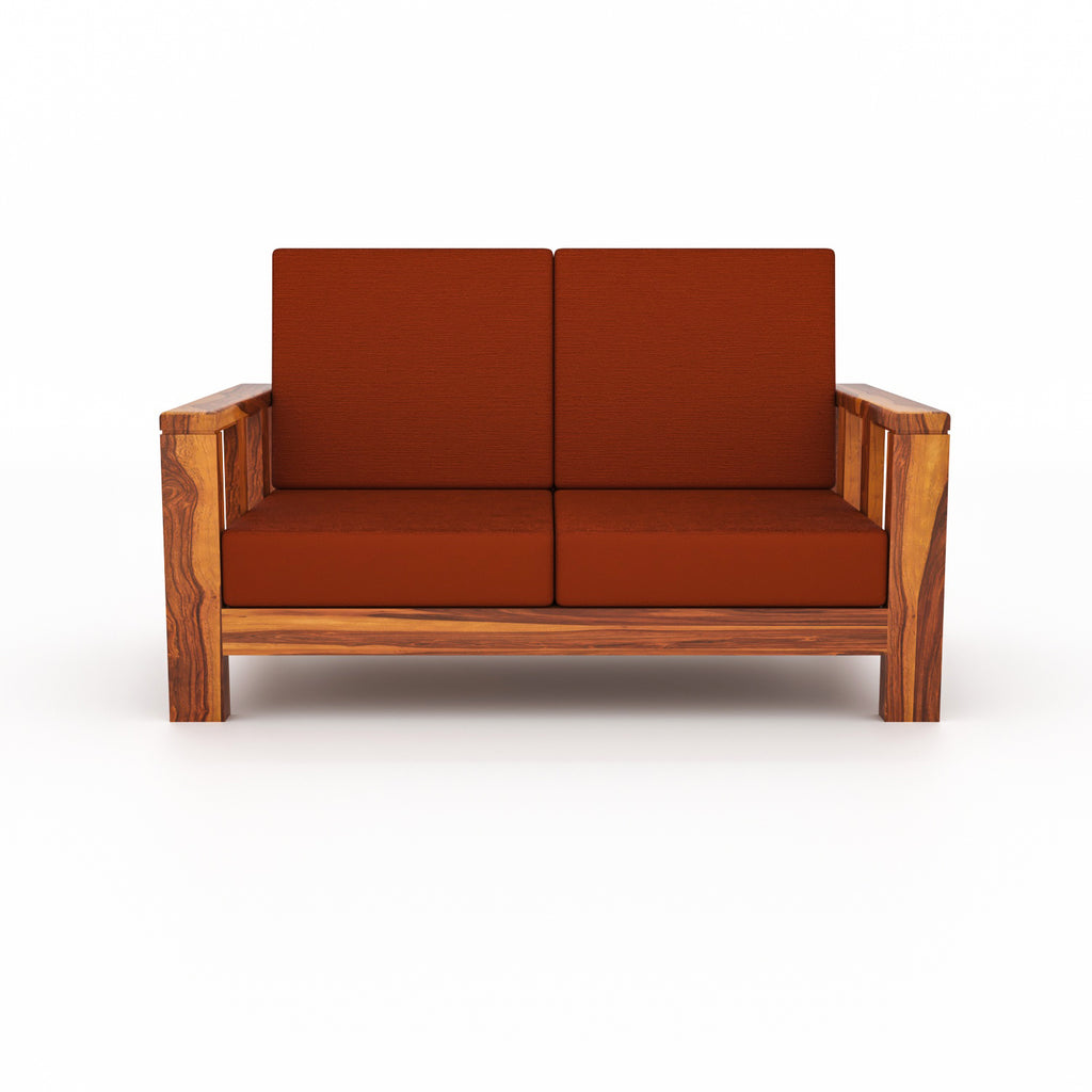 Solid Sheesham Wood 4 Seater Wooden Sofa for Living Room