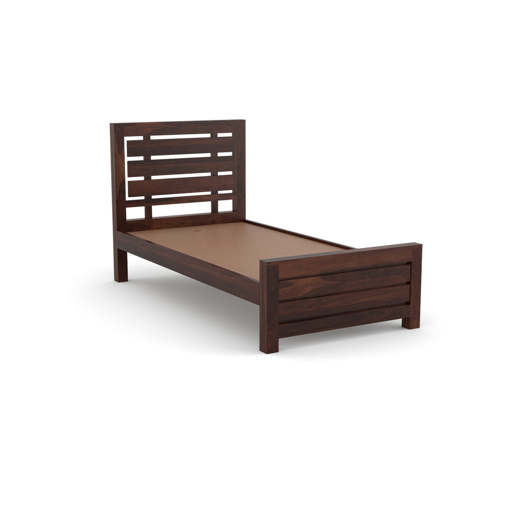 Solid Sheesham Wood Single Bed without storage