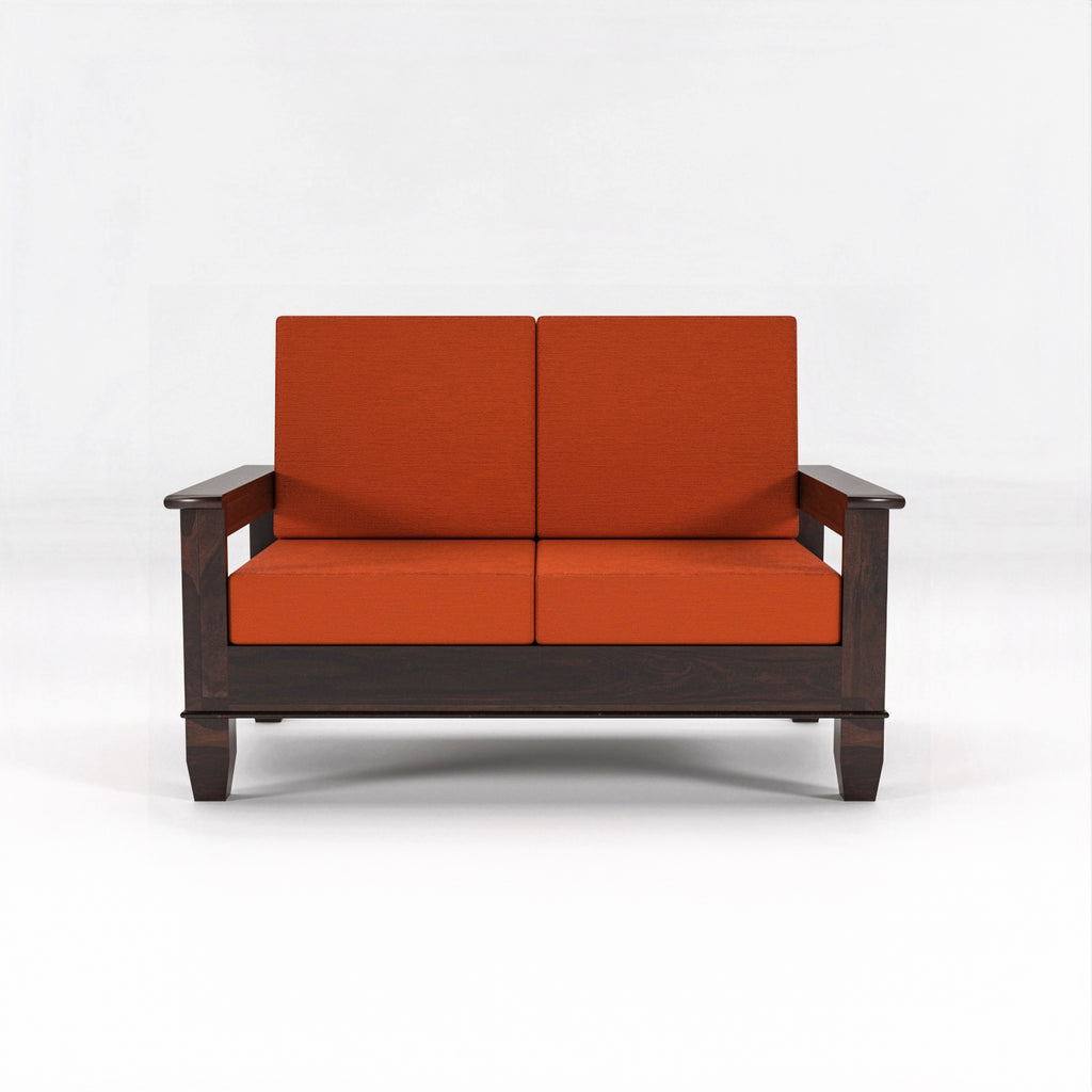 Loritha Sheesham Wooden 2 Seater Sofa | Walnut Finish