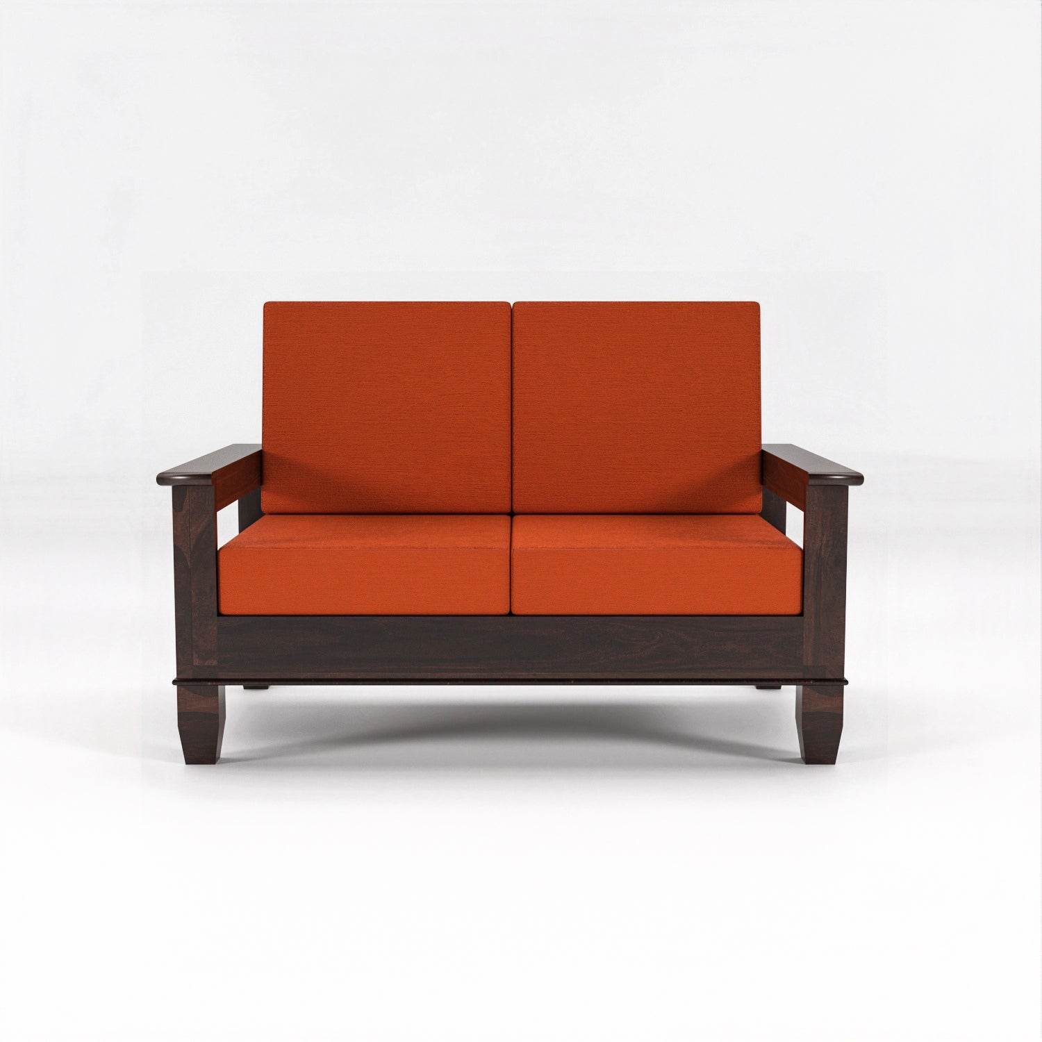 Loritha Sheesham Wooden 2 Seater Sofa | Walnut Finish