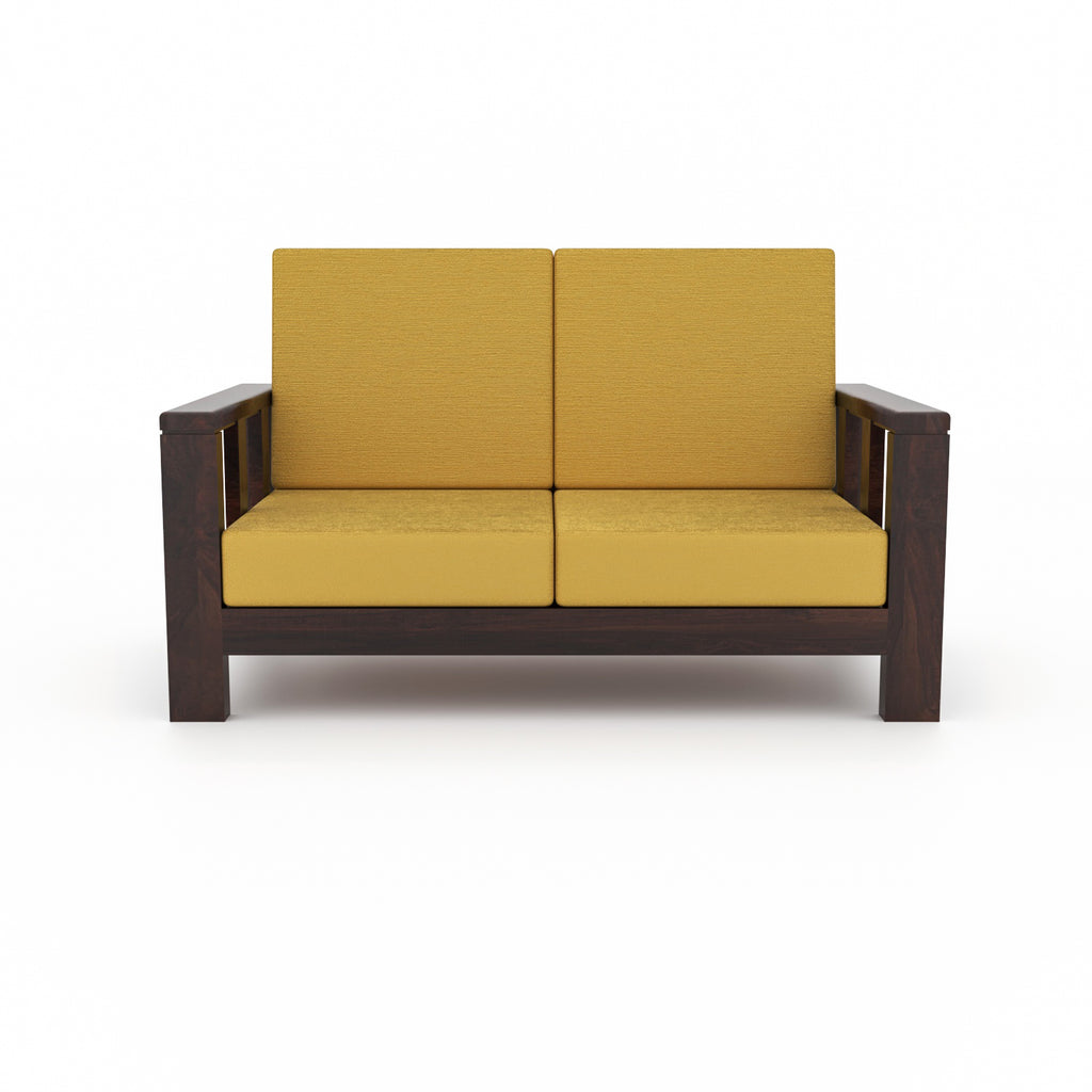 Zevion Sheesham Wooden 2 Seater Sofa | Walnut Finish